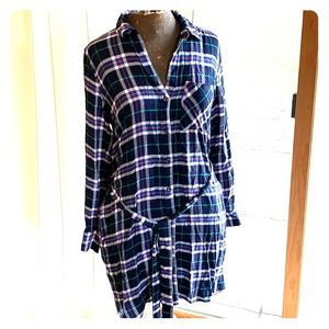 Gap Pendleton S flannel shirt dress with pockets